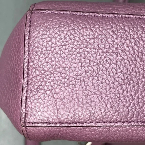 Coach lilac metallic Kelsey mini-satchel/crossbody purse. - Picture 8 of 9
